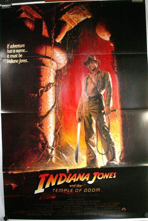 INDIANA JONES & THE TEMPLE OF DOOM, Original tri-fold "Wolfe Border ...