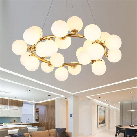 Modern Glass Balls Gold Chandelier Lighting Nordic Pendant - Etsy