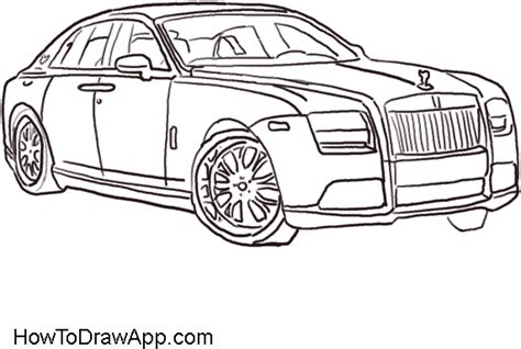 Download HD How To Draw A Rolls Royce Step By Step - Rolls Royce Easy ...