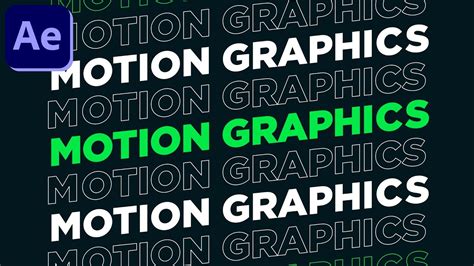 Motion Graphics Typography Animation in After Effects - After Effects ...