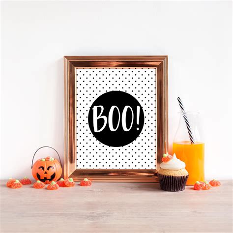 Boo Printable Halloween Art Boo print Halloween Party