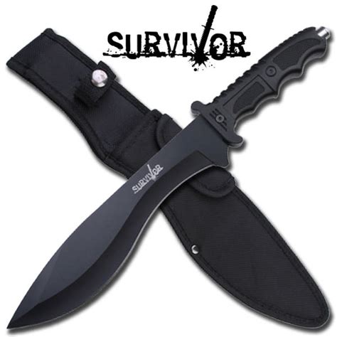 Tactical Combat Hunting Knife With Glass Breaker - 15" Overa