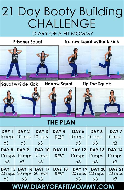 Diary of a Fit Mommy21 Day Booty Building Squat Workout Challenge ...