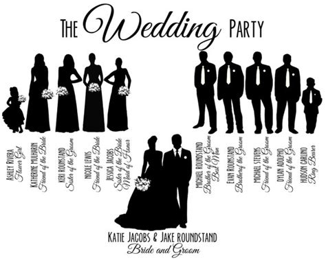 silhouette bridal party clipart - Clip Art Library