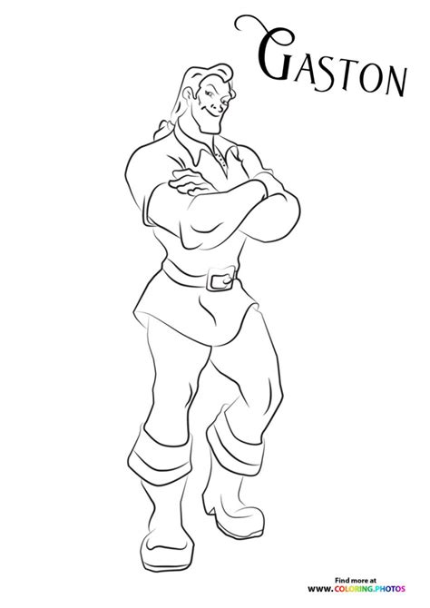 Gaston from Beauty and the Beast - Coloring Pages for kids