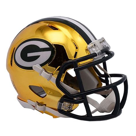 Riddell Green Bay Packers Chrome Alternate Speed Mini Football Helmet ...