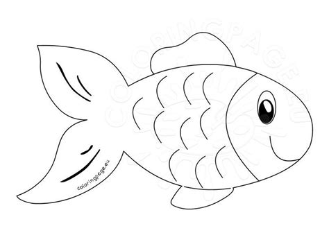 Fish clip art outline – Coloring Page