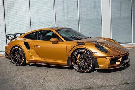 Porsche 911 Turbo S "Gold Venom" from SCL Is Pure Russian Carbon Tuning ...