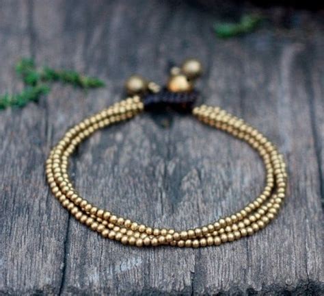 Triple Brass Chain Bracelet