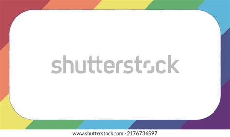 Colorful Rainbow Frame Wallpaper Vector Illustration Stock Vector ...