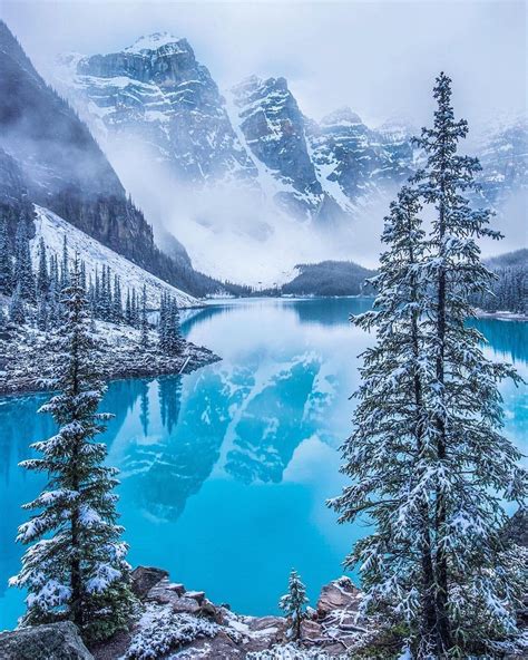 Winter wonderland at Moraine Lake (Banff National Park, Alberta). By ...