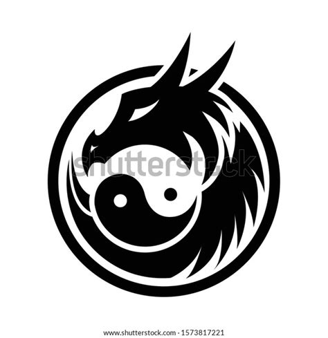 Yin Yang Dragon Symbol Stock Vector (Royalty Free) 1573817221 ...