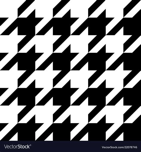 Houndstooth seamless pattern black and white Vector Image