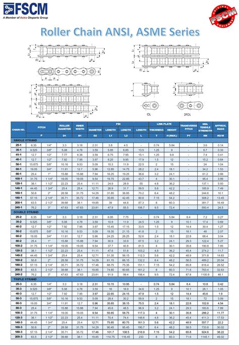 ANSI Roller Transmission Chain (RS Type) - FSCM Power Transmission and ...