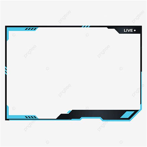 Stream Overlay Facecam PNG Image, Neon Blue Facecam Or Webcam Overlay ...