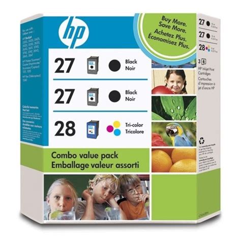 Best Buy: HP Combo Pack Ink Cartridge Black, Color 27/28