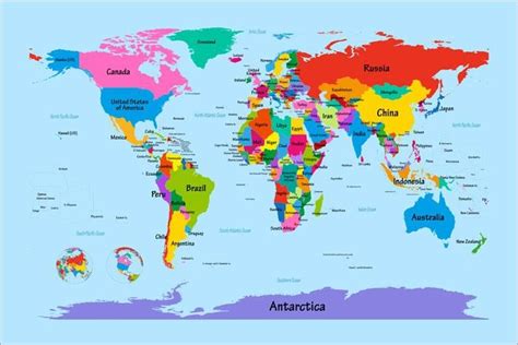 World Map For Kids Printable – Map Vector