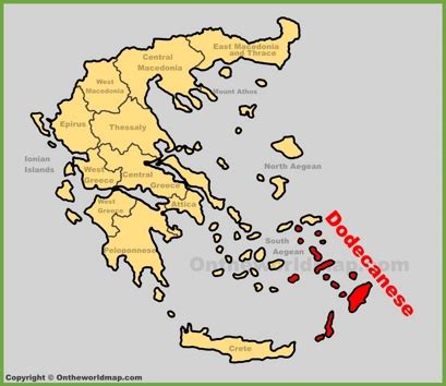 Dodecanese Maps | Greece | Maps of Dodecanese Islands