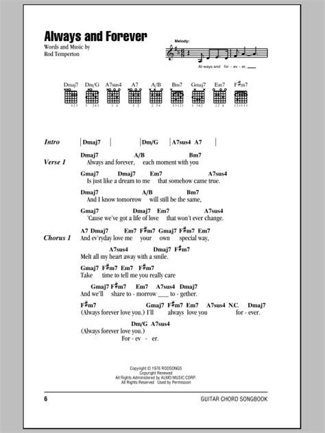 Always And Forever by Heatwave Sheet Music for Guitar Chords/Lyrics at ...