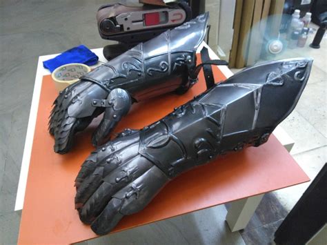 Skyrim Gauntlet Cosplay Armor Prop Steel Metal - Etsy