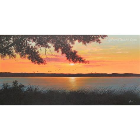 Wonderful Sunset Canvas Painting For Sale | RoyalThaiArt