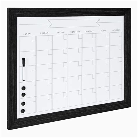 DesignOvation Beatrice Framed Magnetic Dry Erase Monthly Calendar, 23 ...