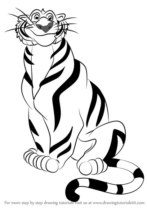 How to Draw Rajah from Aladdin - DrawingTutorials101.com | Disney ...