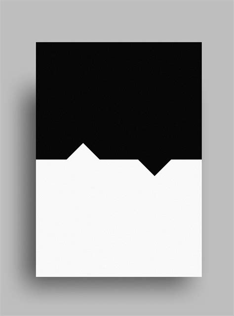 Made of Two: Minimalist black and white posters made of two parts ...