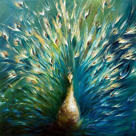 Large Peacock Painting at PaintingValley.com | Explore collection of ...