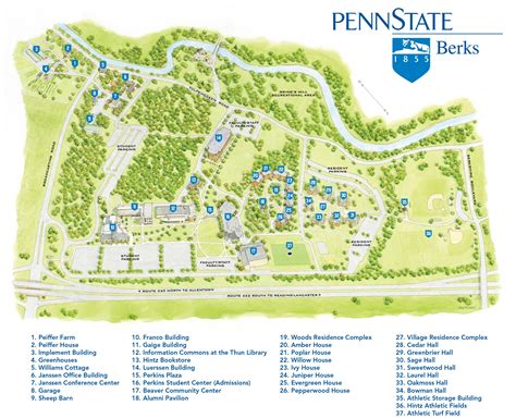 Penn State Campus Map Printable - Printable Templates