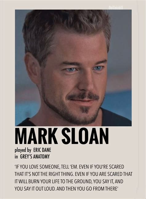 Mark Sloan by Millie | Greys anatomy characters, Greys anatomy, Greys ...