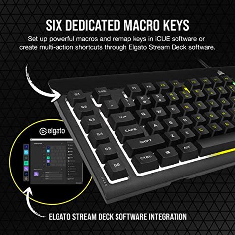 CORSAIR K55 RGB PRO-Dynamic RGB Backlighting - Six Macro Keys with ...