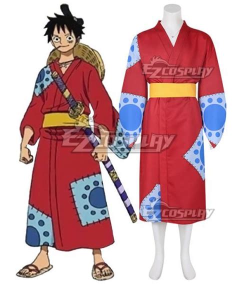 One Piece Wano Country Arc Monkey D Luffy Kimono Cosplay Costume | One ...