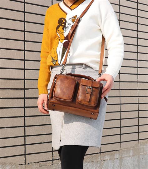 Brown Leather Crossbody Bag Leather Shoulder Bag - Etsy