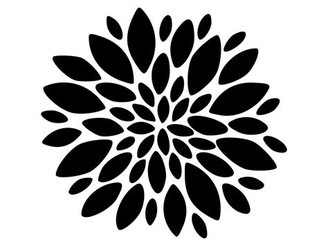 Outline Flower Svg Cut File