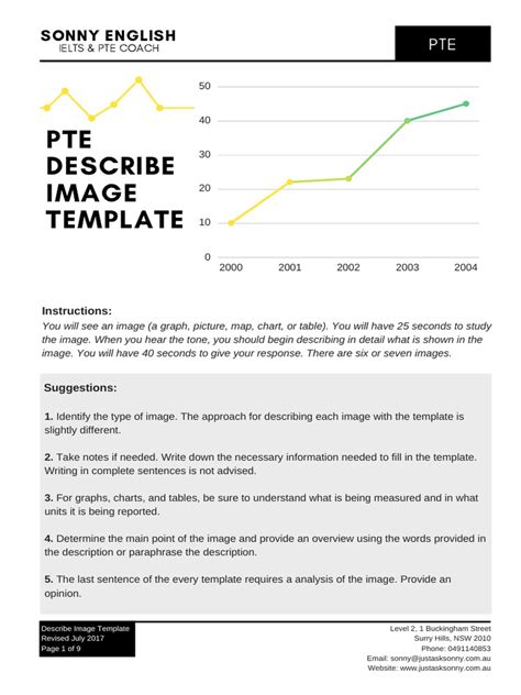 PTE Describe Image Template | PDF | Phrase | International English ...