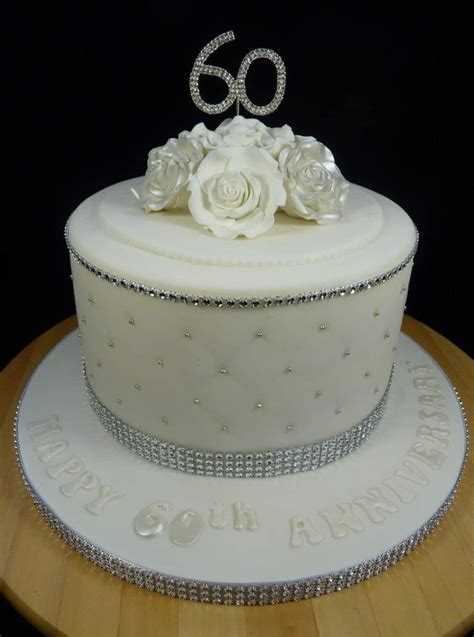 Diamond Wedding Anniversary Cake | Wedding anniversary cakes, 60 ...