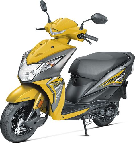 2017 Honda Dio Colors: Yellow, Orange, Red, Grey, Blue - GaadiKey