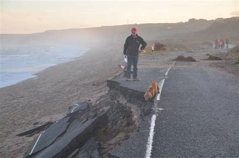 Damage to the main road between Slapton and Torcross - Devon Live