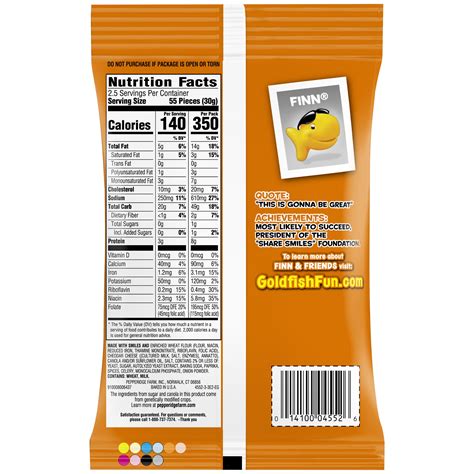 The Best Ideas for Goldfish Crackers Nutrition - Best Recipes Ideas and ...