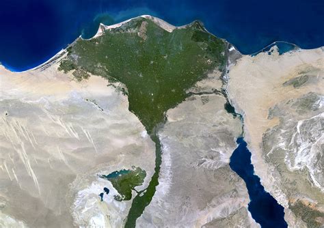 Nile Delta, Satellite Image Photograph by Planetobserver - Pixels