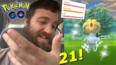 21 Shiny Uxie Checks In 21 Minutes (Pokemon Go Legendary Raids Shiny ...