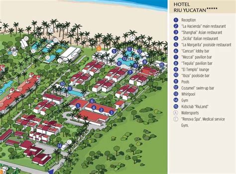 Resort Map | RIU Yucatan | Riviera Maya, Mexico