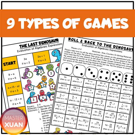 3 Fun And Interesting Algebra Games Printable Your Students Need ...