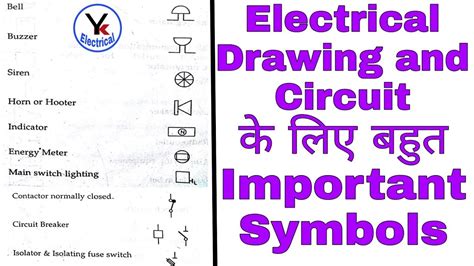 Electrical all symbols for drawings and diagram | YK Electrical - YouTube