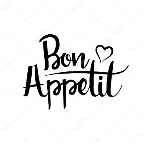 Bon Appetit handwritten lettering Stock Vector by ©Lawkeeper 129442932