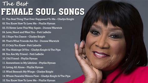 Best Female Soul Singers - 70's Soul - Patti Labelle, Phyllis Hyman ...