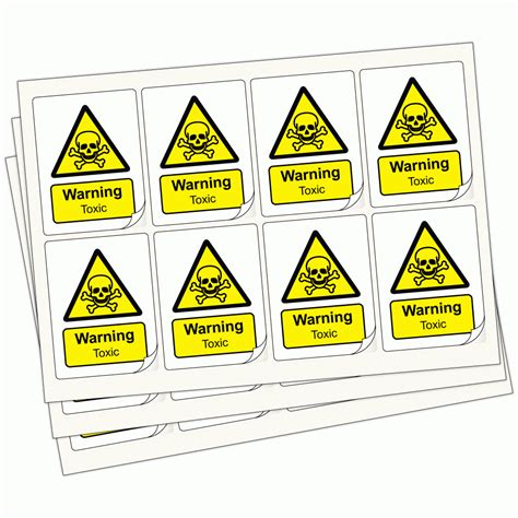 Buy Warning Toxic Labels | Danger & Warning Stickers