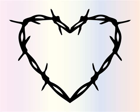 Barbed Wire Heart Clipart Image