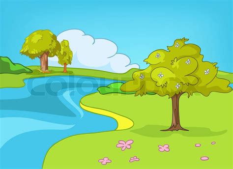 Cartoon Nature Landscape | Stock vector | Colourbox